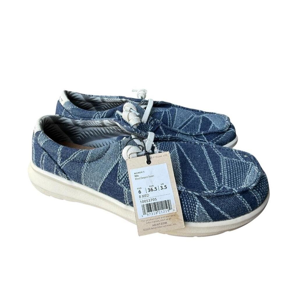 Ariat Hilo Denim Print Slip On Sneaker Women size 6 - Picture 2 of 6